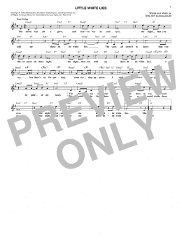 page one of Little White Lies (Lead Sheet / Fake Book)