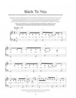 page one of Back To You (feat. Bebe Rexha & Digital Farm Animals) (Really Easy Piano)