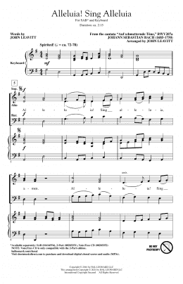 page one of Alleluia! Sing Alleluia (SAB Choir)