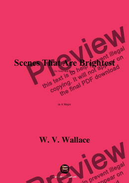 page one of W. V. Wallace-Scenes That Are Brightest,in A Major