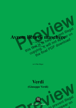 page one of Verdi-Avrem lieta di maschere(Finale II),Act 2 No.11,in G flat Major