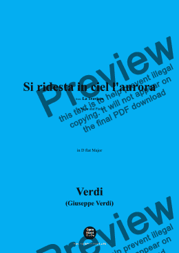 page one of Verdi-Si ridesta in ciel l'aurora(Stretta of the Introduction),Act 1 No.5,in D flat Major