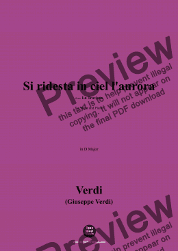 page one of Verdi-Si ridesta in ciel l'aurora(Stretta of the Introduction),Act 1 No.5,in D Major