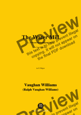 page one of Vaughan Williams-The Water Mill(1925),,in G Major