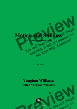 page one of Vaughan Williams-Motion and Stillness(1925),in G flat Major