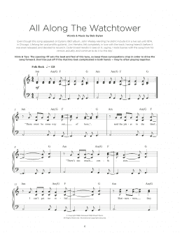 page one of All Along The Watchtower (Really Easy Piano)