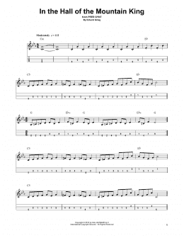 page one of In The Hall Of The Mountain King (Mandolin Tab)