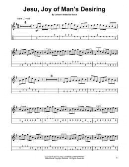 page one of Jesu, Joy Of Man's Desiring (Mandolin Tab)