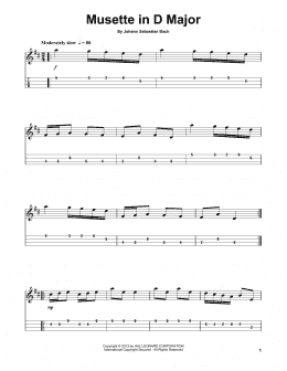 page one of Musette In D Major (Mandolin Tab)