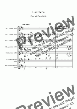 page one of Clarinet Choir Suite