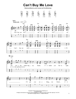 page one of Can't Buy Me Love (Mandolin)