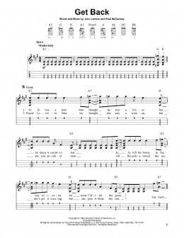 page one of Get Back (Mandolin)