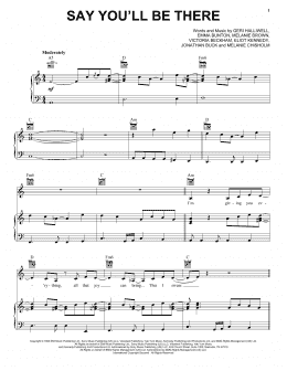 page one of Say You'll Be There (Piano, Vocal & Guitar Chords (Right-Hand Melody))