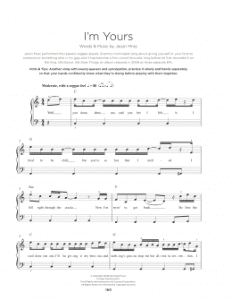 page one of I'm Yours (Really Easy Piano)