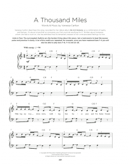 page one of A Thousand Miles (Really Easy Piano)