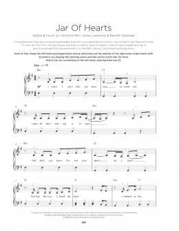 page one of Jar Of Hearts (Really Easy Piano)