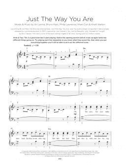 page one of Just The Way You Are (Really Easy Piano)