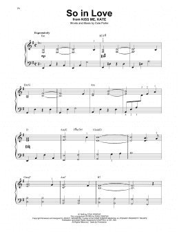 page one of So In Love (from Kiss Me, Kate) (Harp)