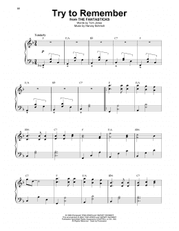 page one of Try To Remember (Harp)