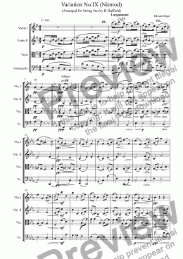 page one of Variation IX (Nimrod) from the Enigma Variations