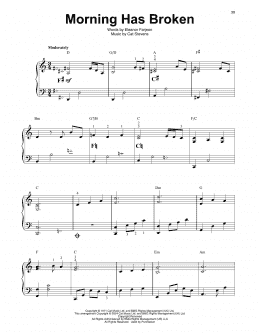 page one of Morning Has Broken (Harp)