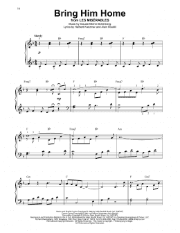 page one of Bring Him Home (from Les Miserables) (Harp)