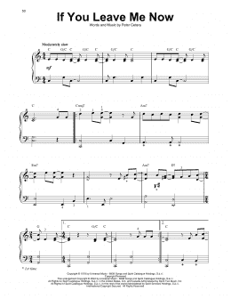 page one of If You Leave Me Now (Harp)