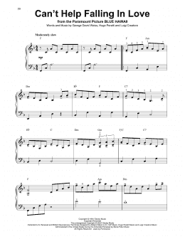 page one of Can't Help Falling In Love (Harp)