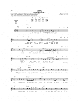 page one of Happy (Mandolin)