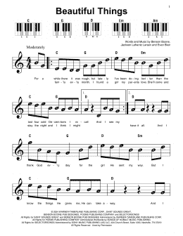 page one of Beautiful Things (Super Easy Piano)