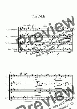 page one of The Odds - Clarinet Quartet