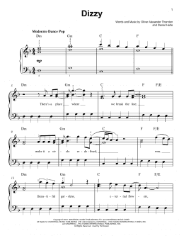 page one of Dizzy (Easy Piano)