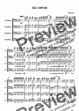 page one of 1812 overture (excerpts)