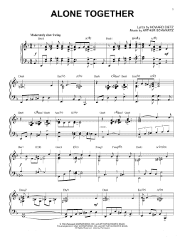 page one of Alone Together (arr. Brent Edstrom) (Piano Solo)