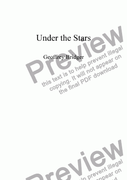 page one of Under the Stars