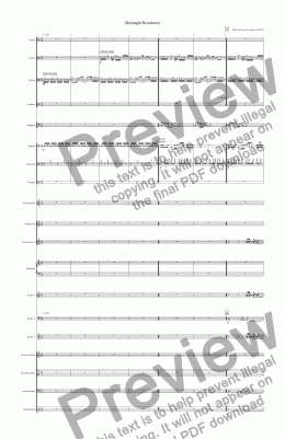 page one of Midnight Rundown (Percussion Ensemble)