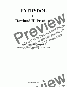 page one of Hyfrydol