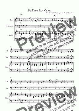 page one of Be Thou My Vision for Oboe and Cello Duet