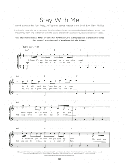 page one of Stay With Me (Really Easy Piano)