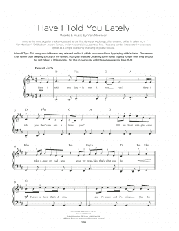 page one of Have I Told You Lately (Really Easy Piano)