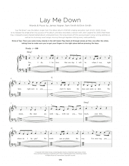 page one of Lay Me Down (Really Easy Piano)