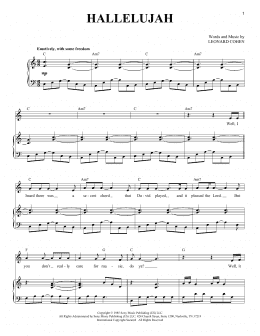 page one of Hallelujah (Piano & Vocal)