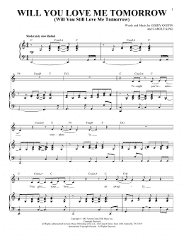 page one of Will You Love Me Tomorrow (Will You Still Love Me Tomorrow) (Piano & Vocal)