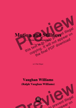 page one of Vaughan Williams-Motion and Stillness(1925),in E flat Major