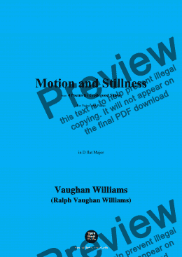 page one of Vaughan Williams-Motion and Stillness(1925),in D flat Major 