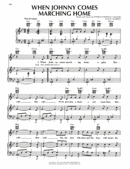 page one of When Johnny Comes Marching Home (Piano, Vocal & Guitar Chords (Right-Hand Melody))