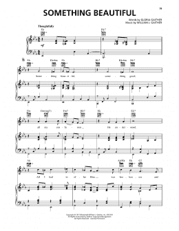 page one of Something Beautiful (Piano, Vocal & Guitar Chords (Right-Hand Melody))