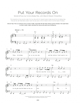 page one of Put Your Records On (Really Easy Piano)