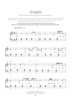 page one of Angels (Really Easy Piano)