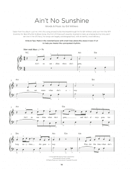 page one of Ain't No Sunshine (Really Easy Piano)